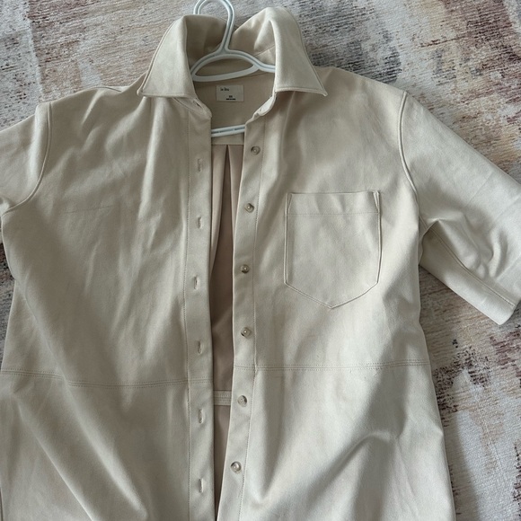 Aritzia Le Fou Wilfred 100% suede button up 🤎🤍🤎 - Picture 3 of 3